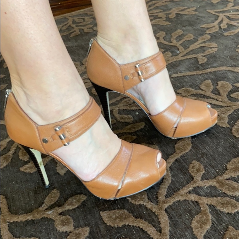 Michael Kors platform peep toe heel